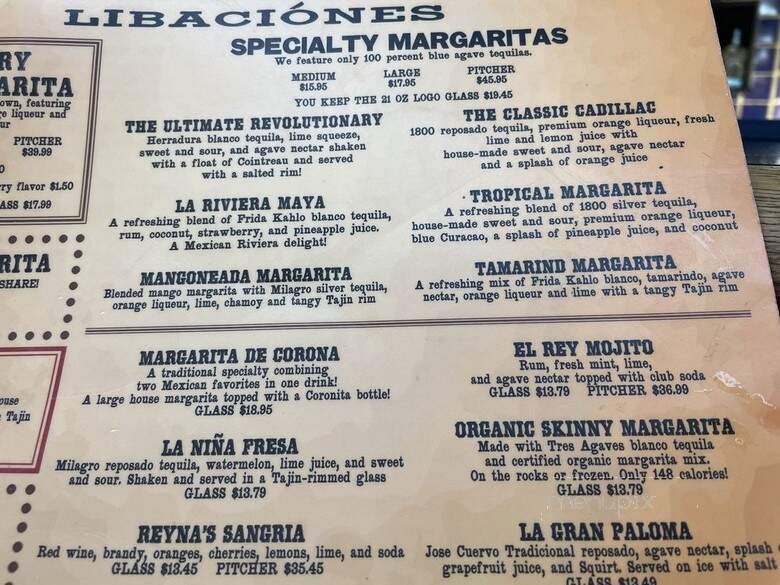 Casa De Reyes - San Diego, CA menu_pic