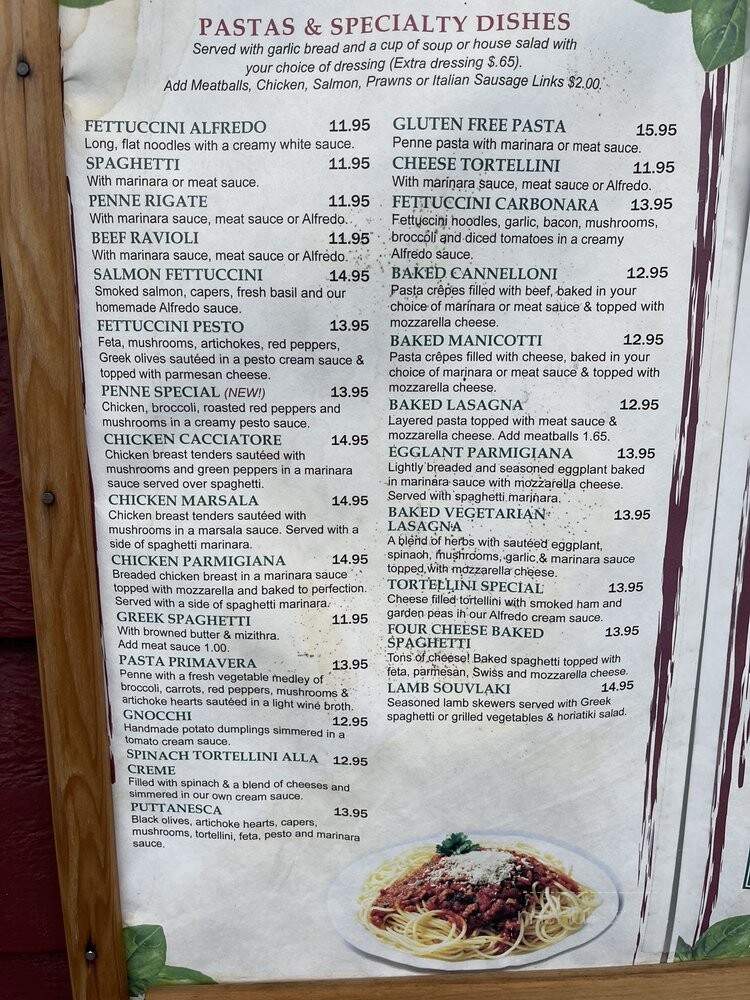 Olympia Pizza & Pasta - Seattle, WA menu_pic
