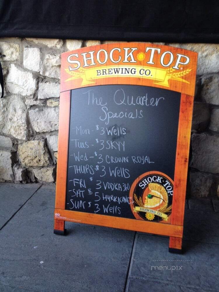 The Quarter Bar & Grill - Addison, TX menu_pic