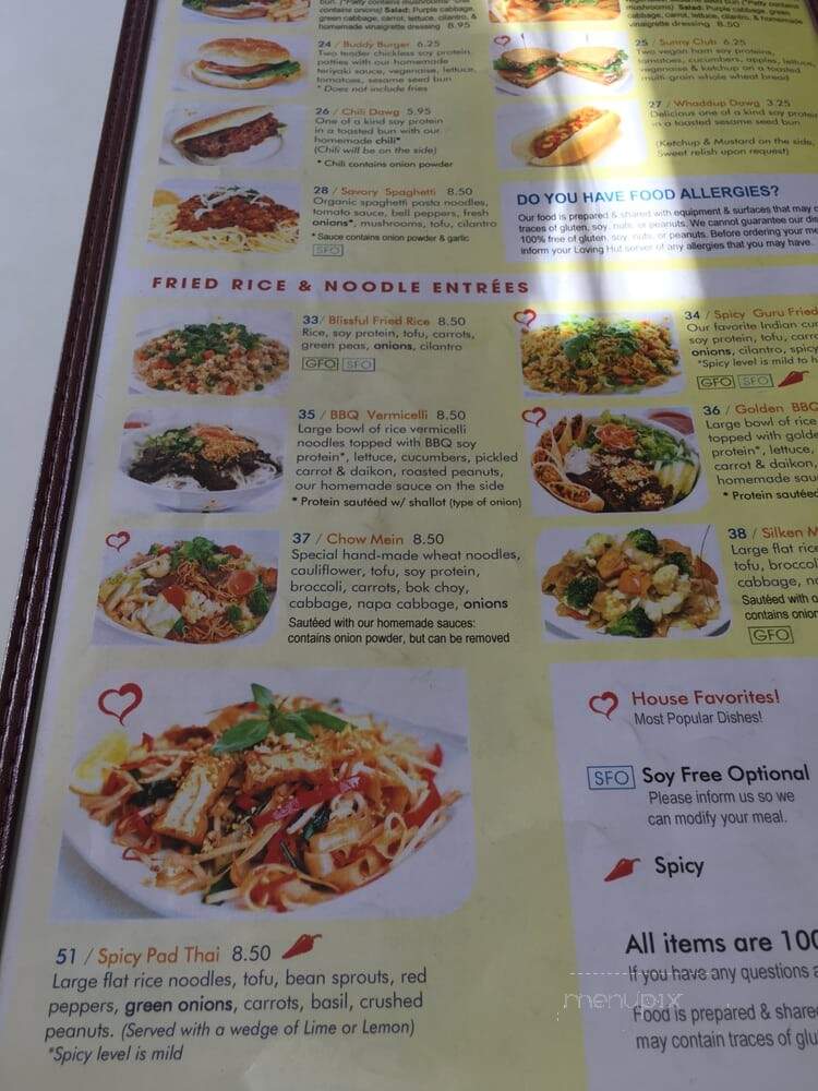 Loving Hut - Vegan Restaurant - Glendale, AZ menu_pic