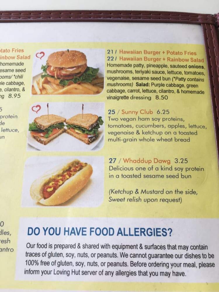 Loving Hut - Vegan Restaurant - Glendale, AZ menu_pic