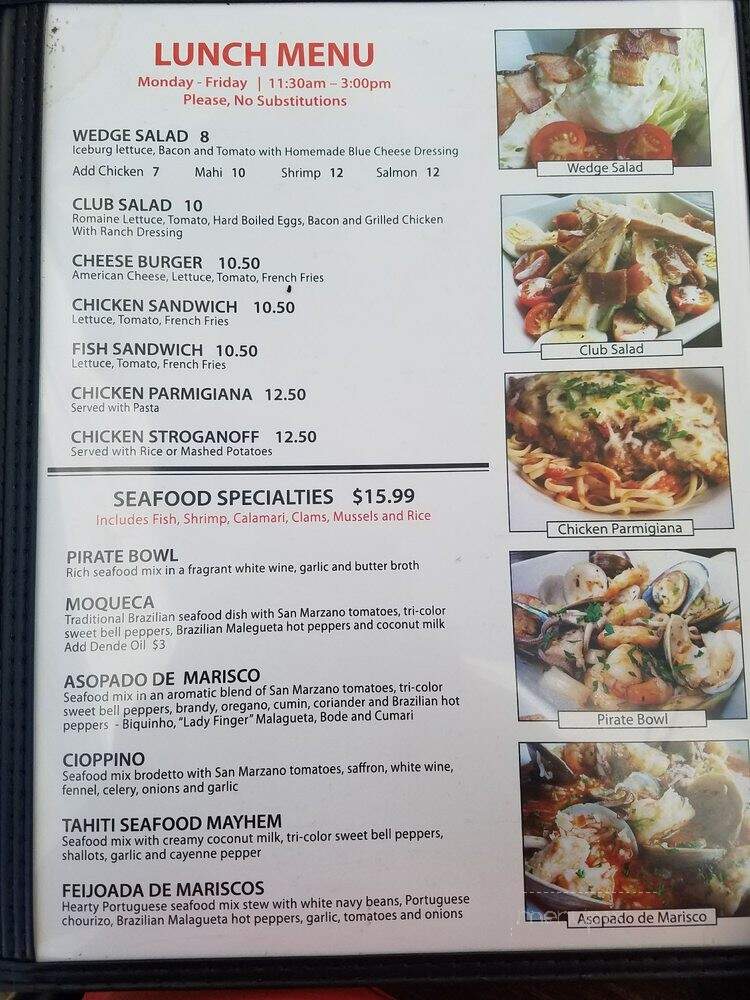 Pirate Republic Bar Seafood and Grill - Fort Lauderdale, FL menu_pic
