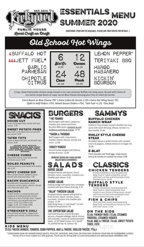 Kirkwood Public House - Atlanta, GA menu_pic