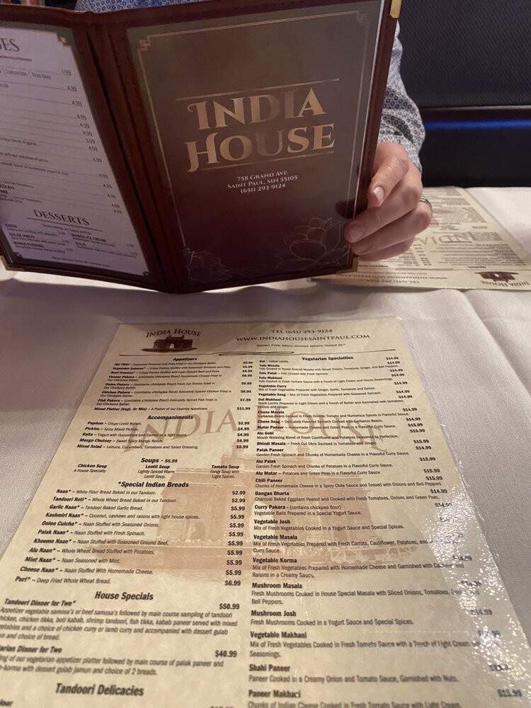 India House - Saint Paul, MN menu_pic