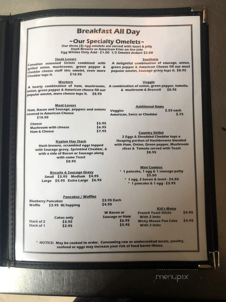 Country Fare Restaurant - Grand Junction, MI menu_pic