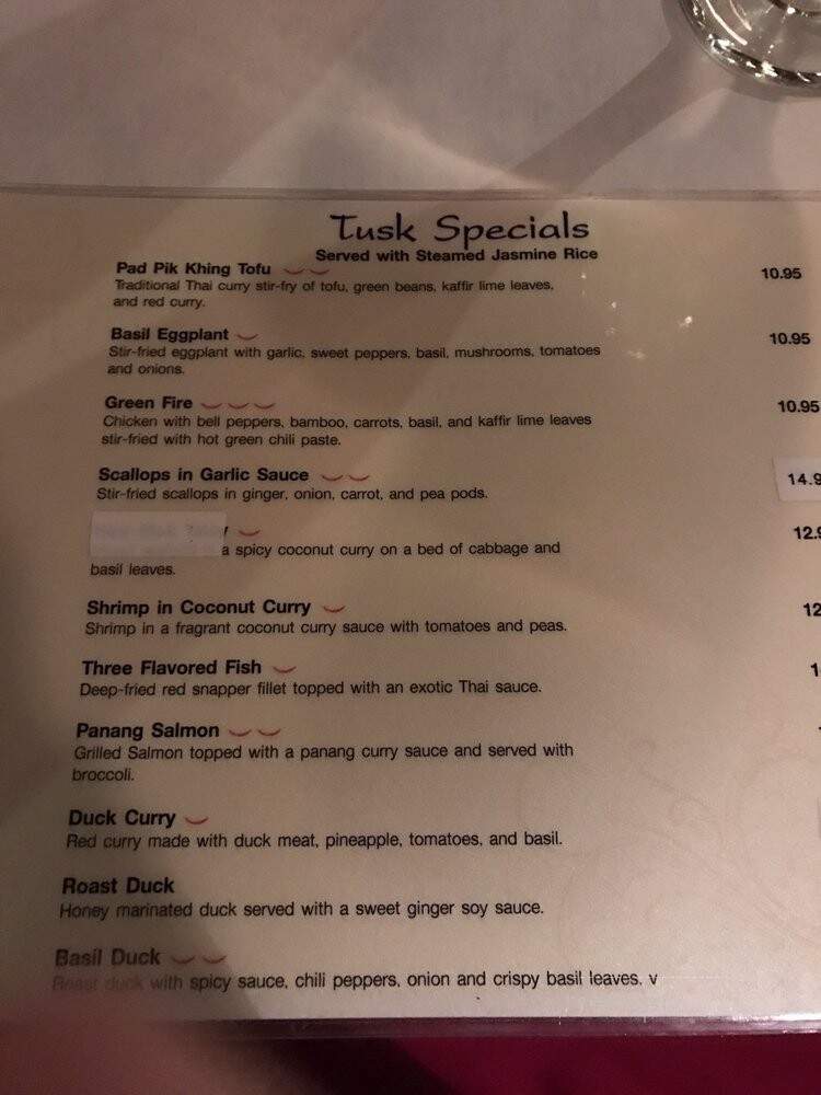 Tusk - Batavia, IL menu_pic