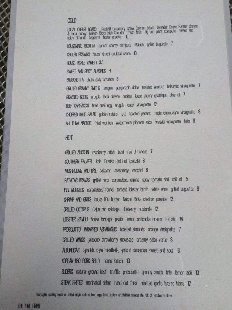 Meditrina - Salt Lake City, UT menu_pic