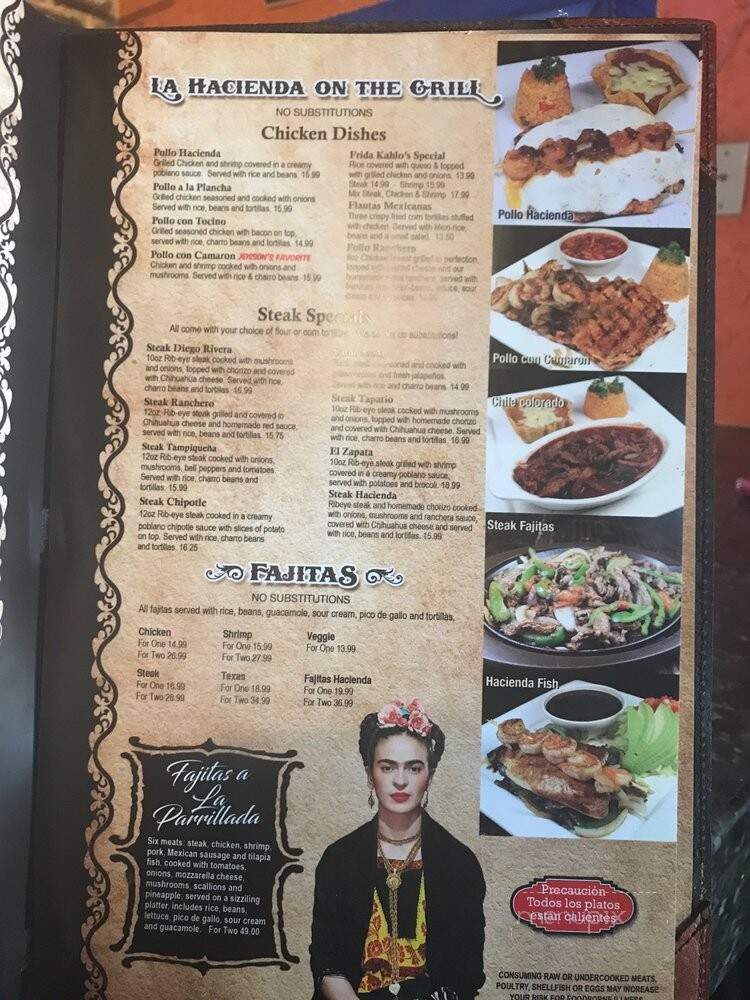 La Hacienda - Fayetteville, GA menu_pic
