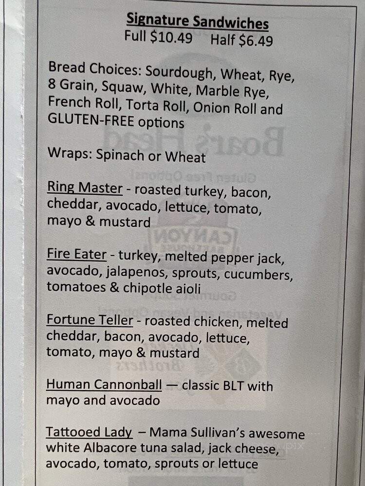 Deli Llama - San Diego, CA menu_pic