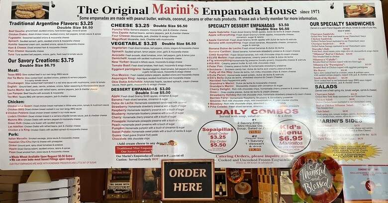 The Original Marini's Empanada House - Houston, TX menu_pic