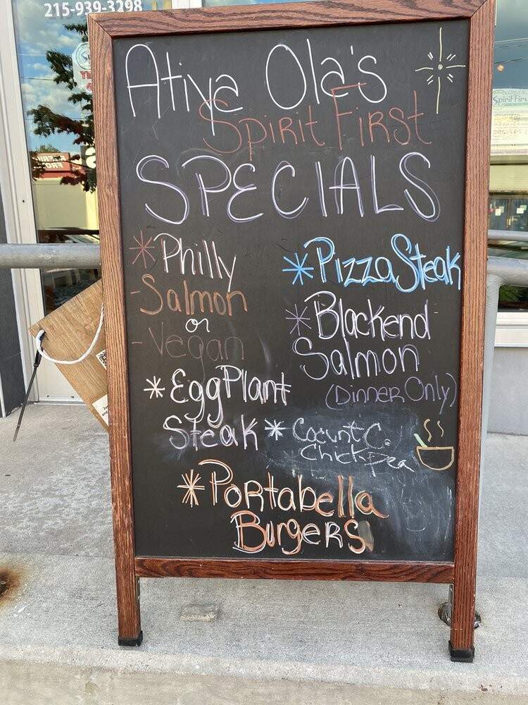 Atiya Ola's - Philadelphia, PA menu_pic