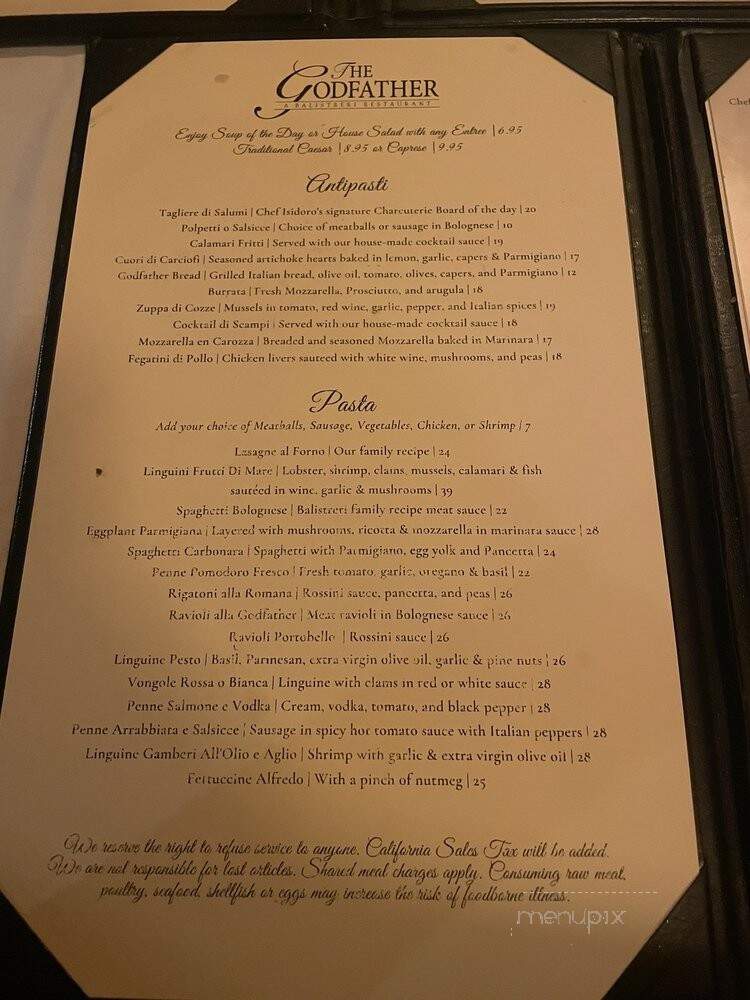 Godfather's - San Diego, CA menu_pic