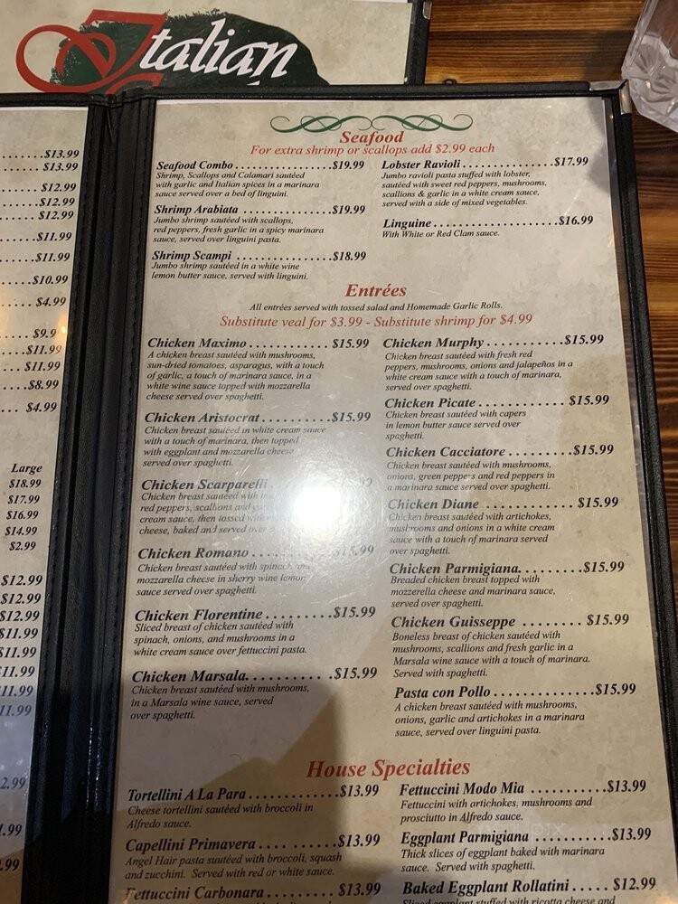 Italian Garden - McKinney, TX menu_pic
