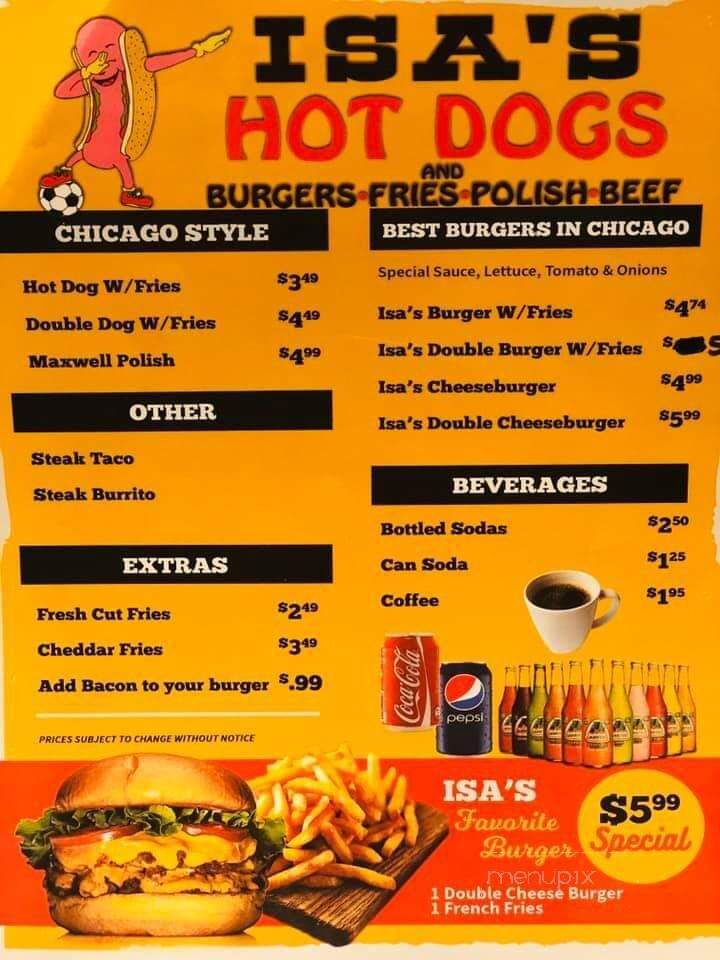 Pit Stop - Joliet, IL menu_pic