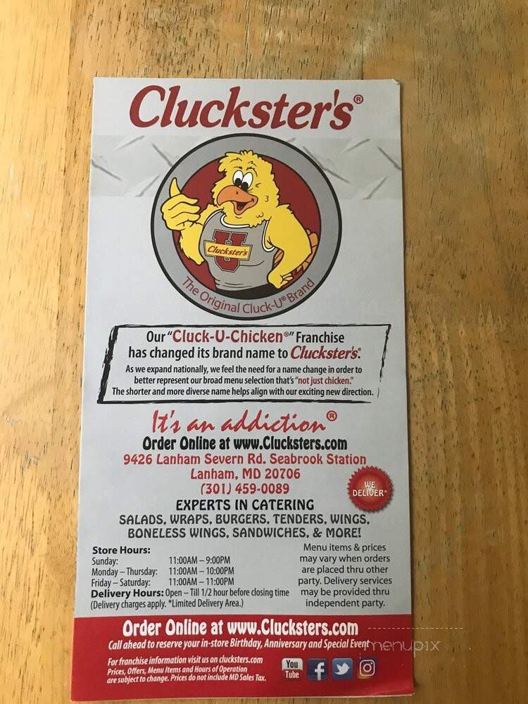 Cluck U Chicken - Lanham, MD menu_pic