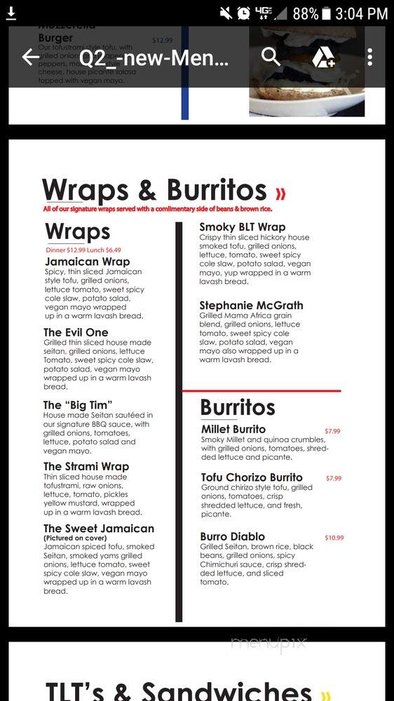 Quickie Too - Tacoma, WA menu_pic