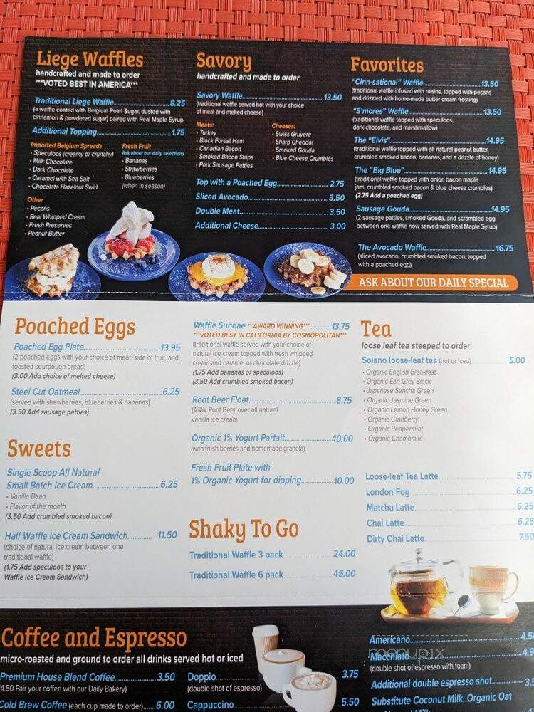 Shaky Alibi - Los Angeles, CA menu_pic