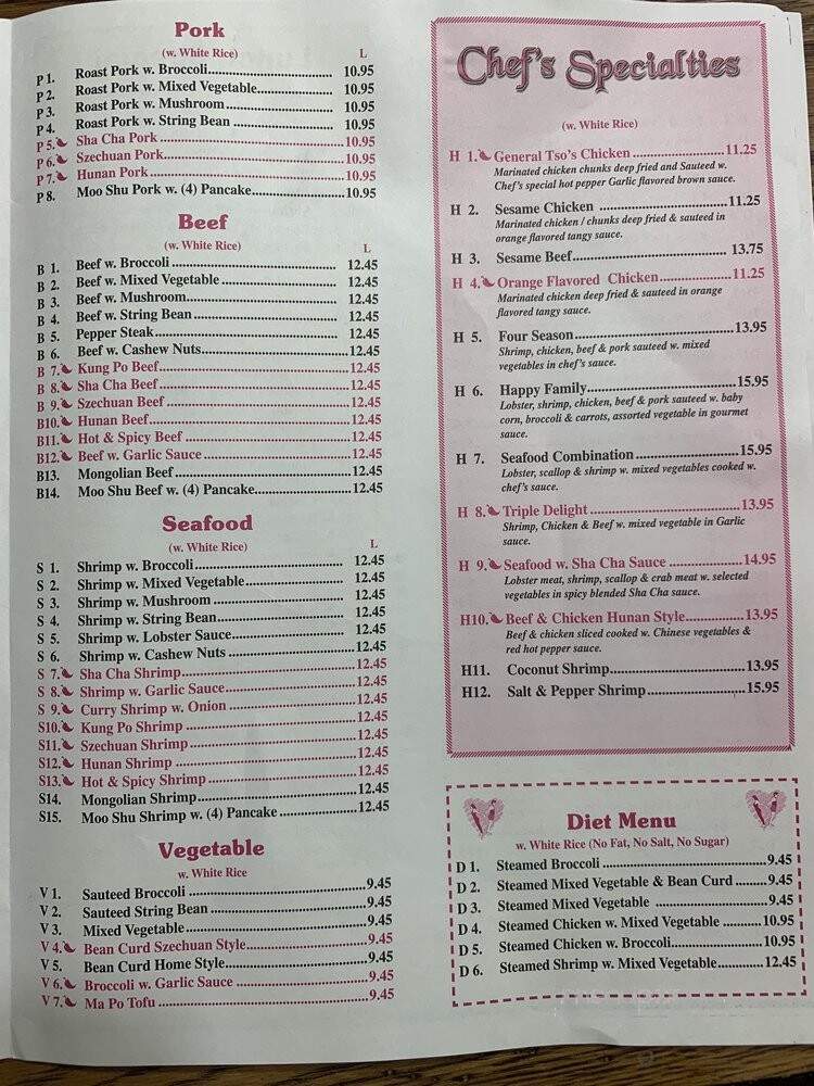 Hong Kong Kitchen II - Loganville, GA menu_pic