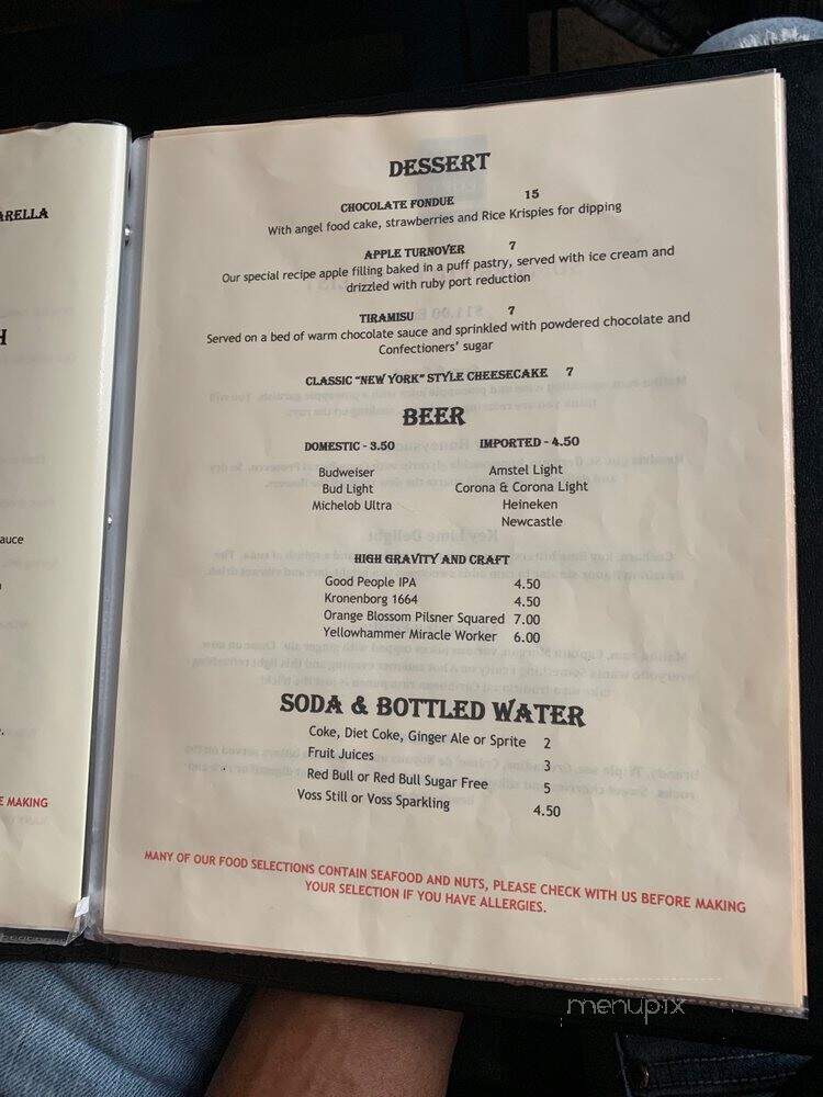 The Wine Loft - Birmingham, AL menu_pic