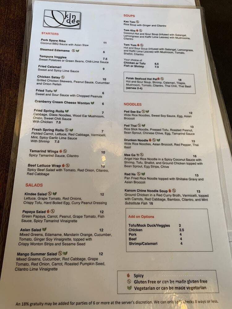 Kindee Thai Restaurant - Minneapolis, MN