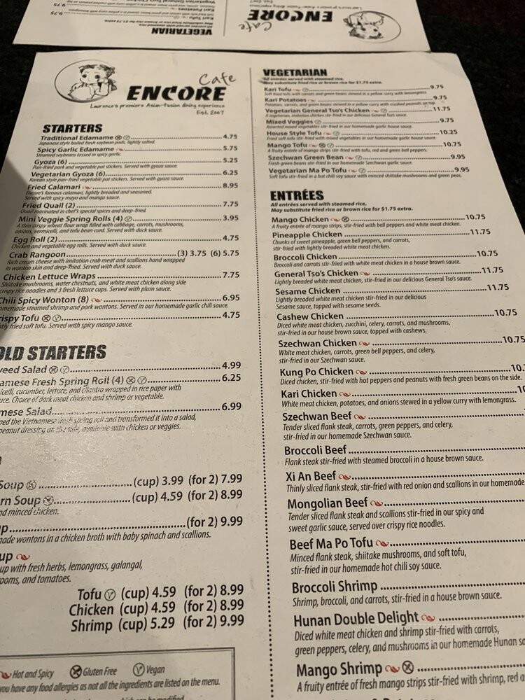 Encore - Lawrence, KS menu_pic
