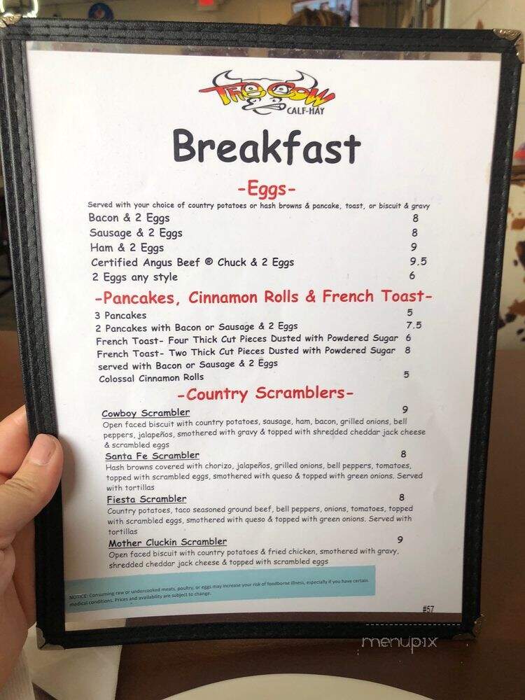 The Cow Calf-Hay - Edmond, OK menu_pic