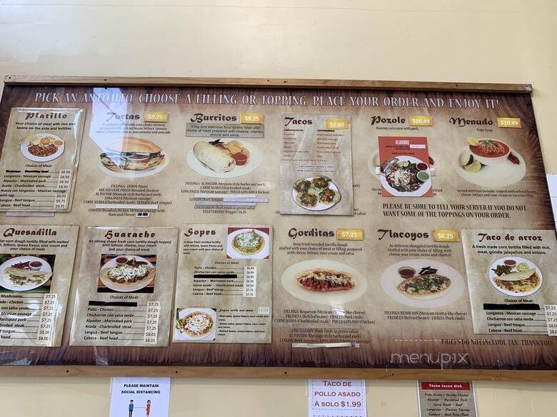 Gorditas El Gordo - Minneapolis, MN menu_pic