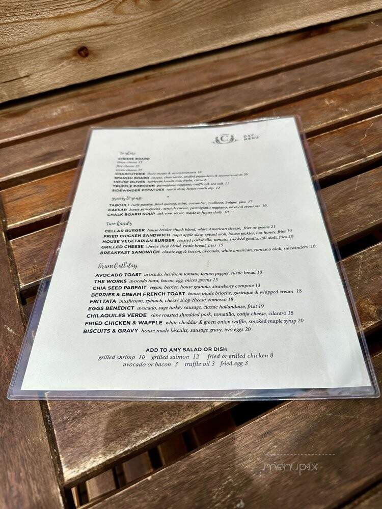 The Cellar - San Clemente, CA menu_pic