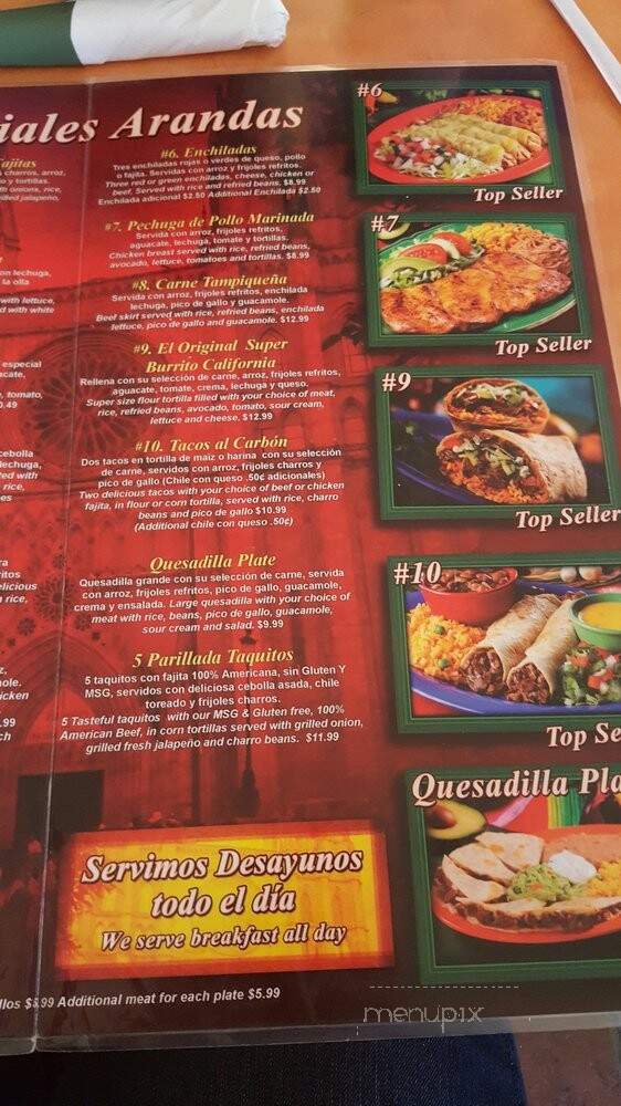 Taqueria Arandas - Houston, TX menu_pic