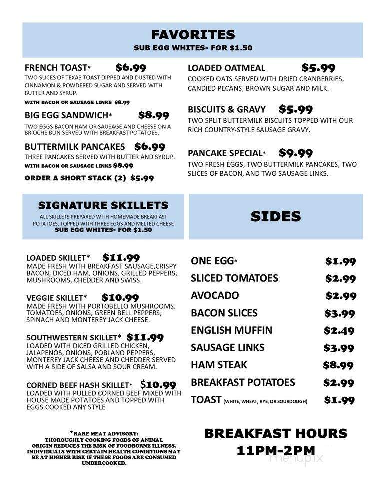 Lakes Lounge - Las Vegas, NV menu_pic