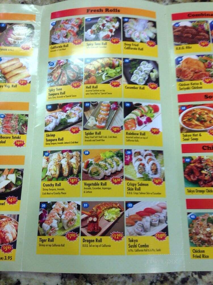 Toyko Sushi & BBQ - Hemet, CA menu_pic