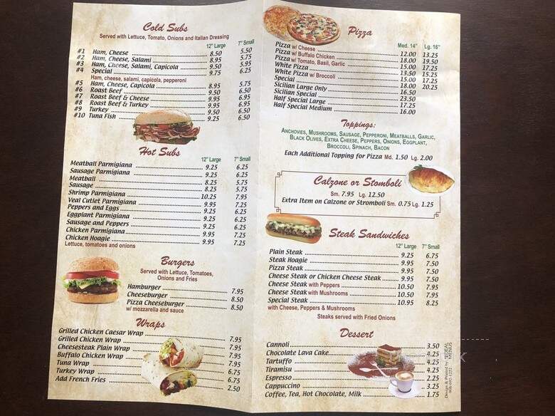 Tony's Pizza - Edison, NJ menu_pic