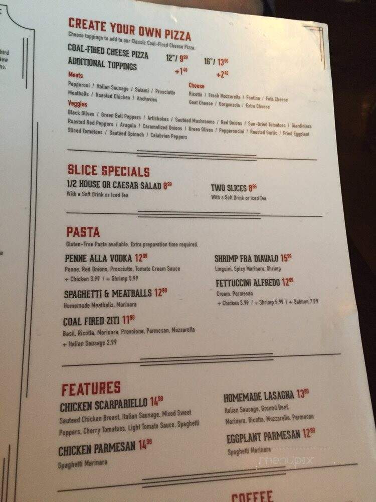 Tony C's Coal Fired Pizza - Austin, TX menu_pic