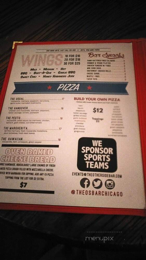 Other Side Bar - Chicago, IL menu_pic