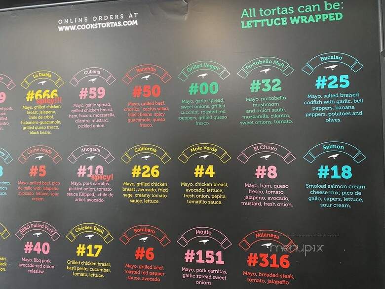 Cook's Tortas - Monterey Park, CA menu_pic