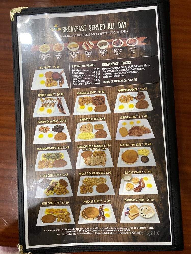 Taqueria Jalisco - Lockhart, TX menu_pic