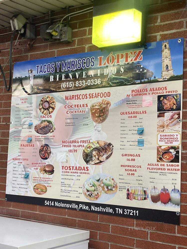 Tacos Lopez - Nashville, TN menu_pic
