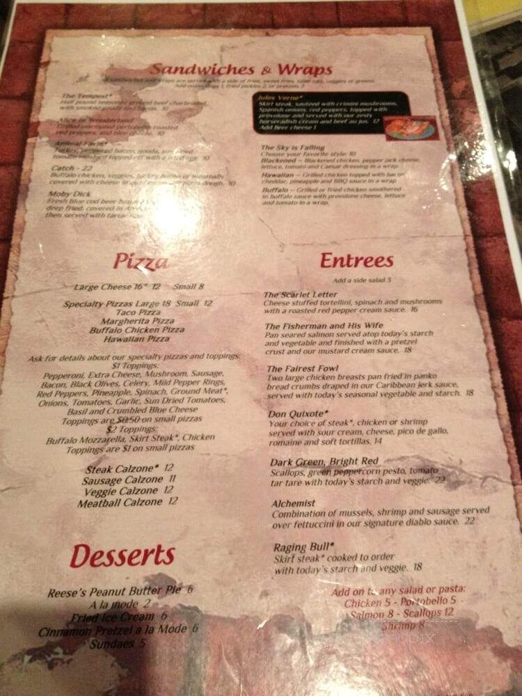 Library - Pittsburgh, PA menu_pic