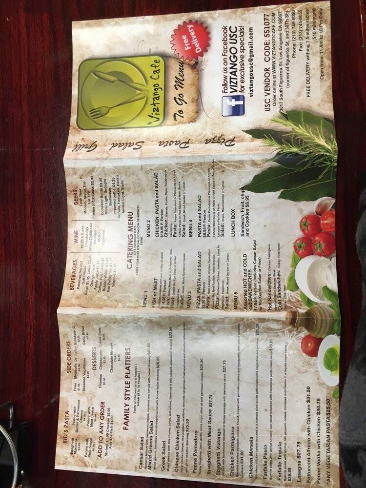 Viztango Cafe - Los Angeles, CA menu_pic