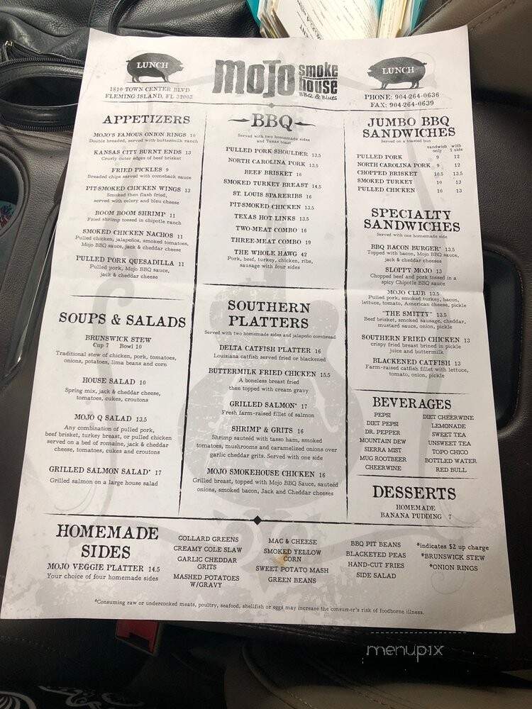 Mojo Smokehouse BBQ Blues - Fleming Island, FL menu_pic