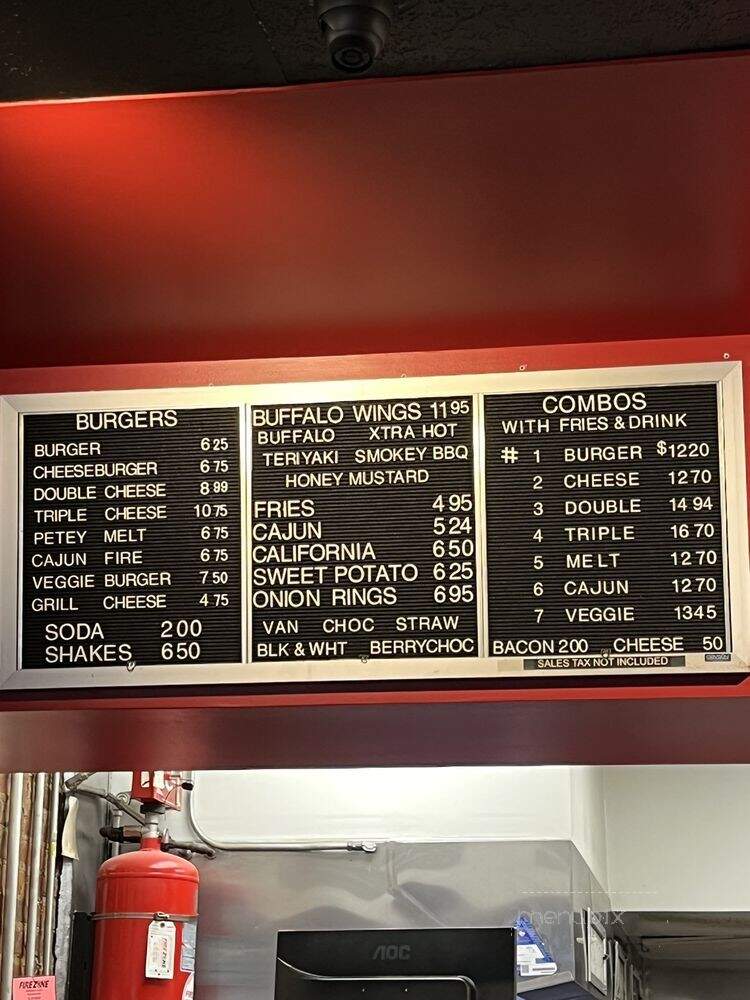 Petey's Burger - Astoria, NY menu_pic