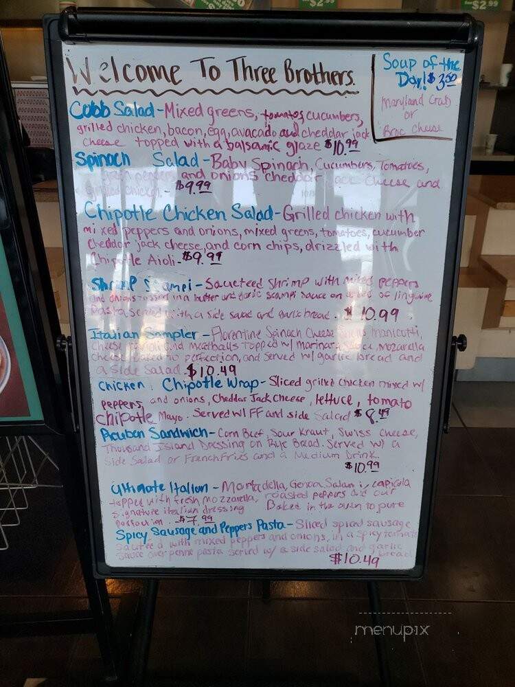Three Brothers Pizza - Baltimore, MD menu_pic