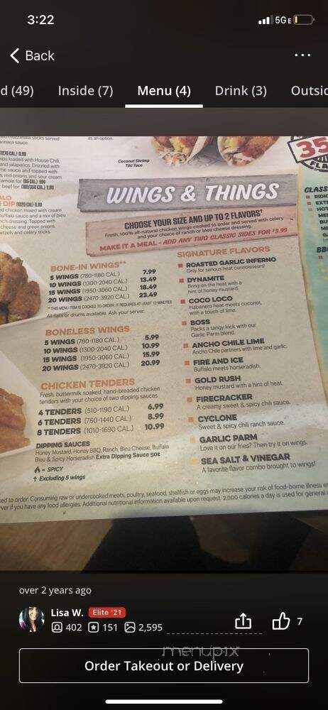 Hurricane Grill & Wings - Longwood, FL menu_pic