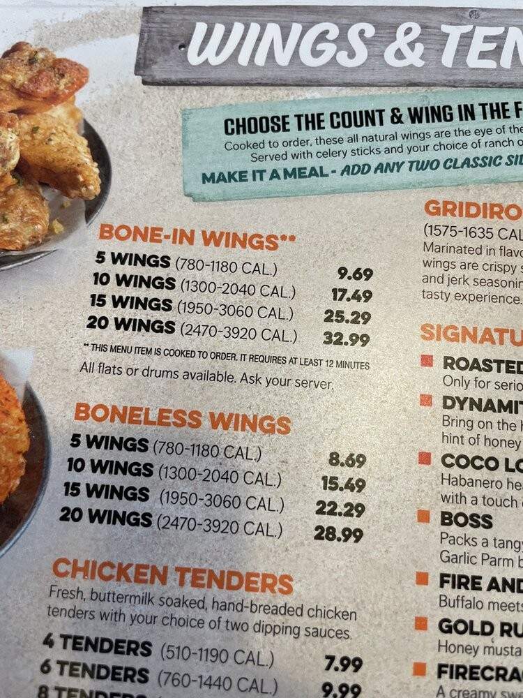 Hurricane Grill & Wings - Longwood, FL menu_pic