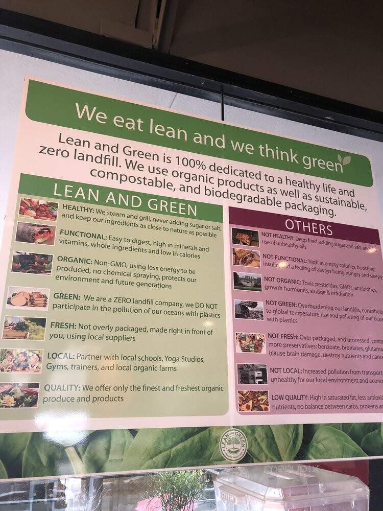 Lean and Green Organic Health Cafe - San Diego, CA menu_pic
