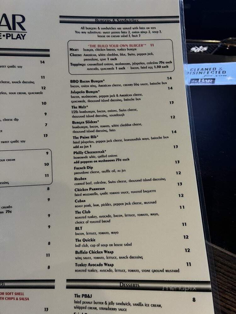 The Bar - Henderson, NV menu_pic