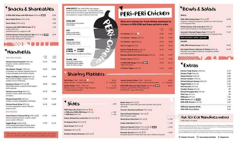 Nando's Peri-Peri - Washington, DC menu_pic
