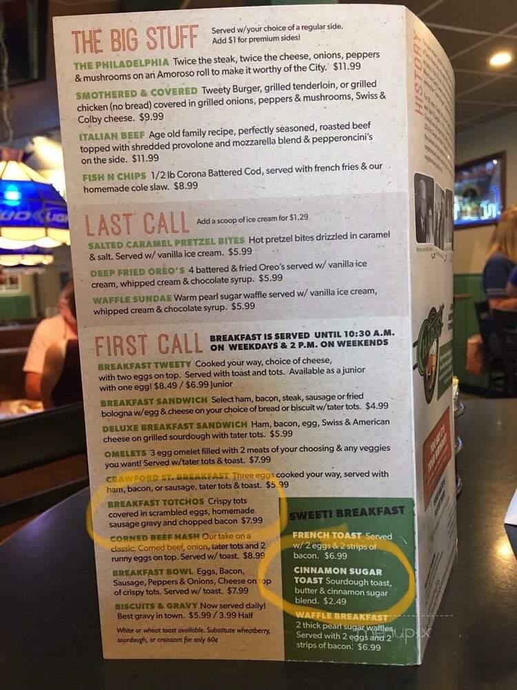 Charlie's - Terre Haute, IN menu_pic