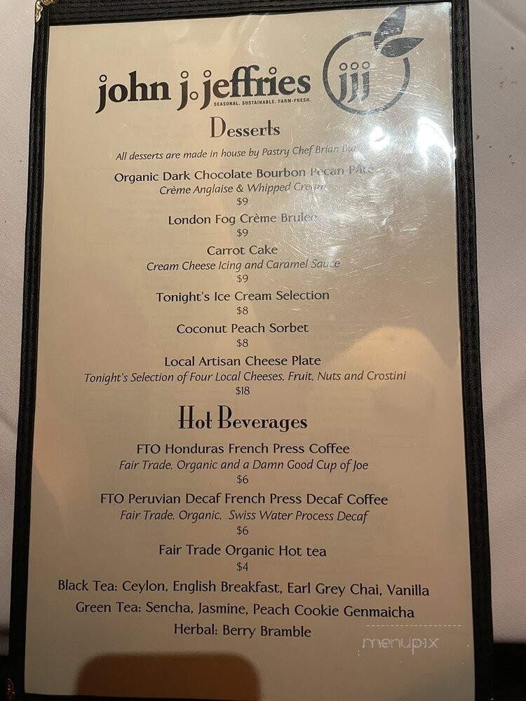 John J. Jeffries - Lancaster, PA menu_pic