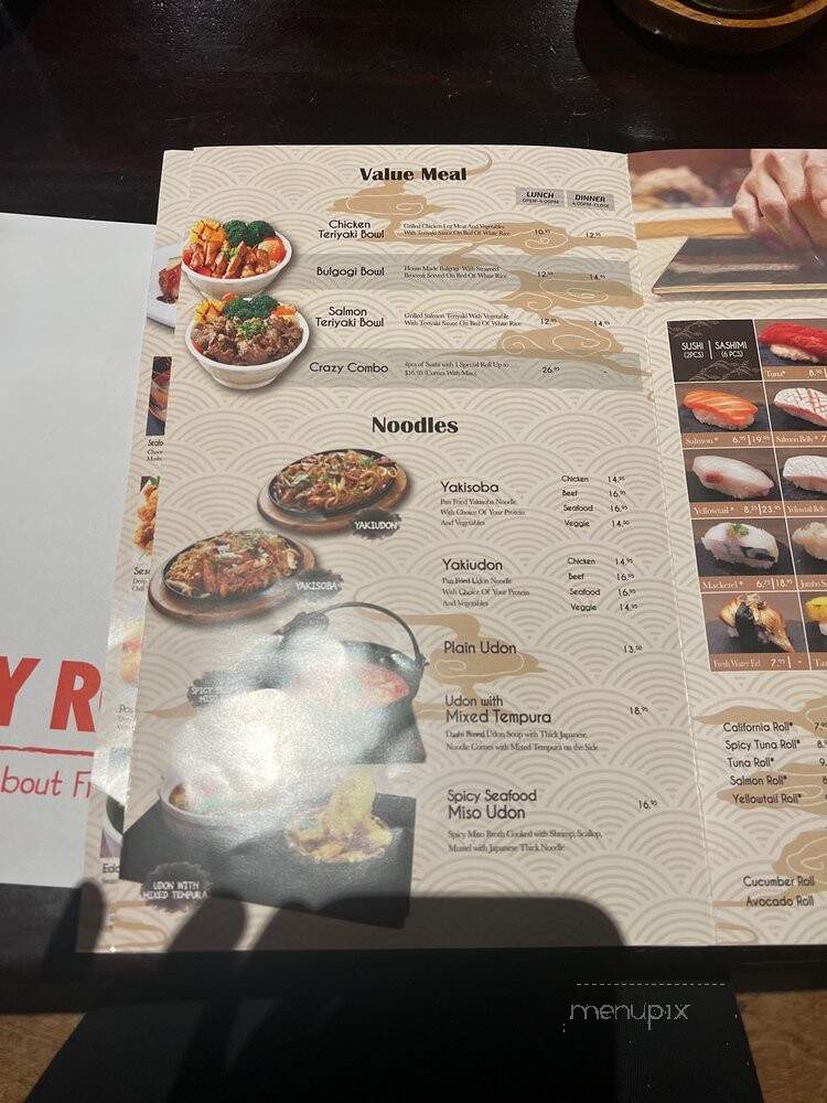 Crazy Rock n Sushi - West Hollywood, CA menu_pic